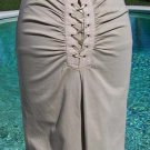 Cache Lace Up Bustier Pencil Skirt Sz 2/4/6/8/10 Cotton Spandex Stretch $98 NWT