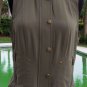 Cache Vest Top New Sz M Adjustable Self Belt Front Snap Zipper Pockets $118 NWT