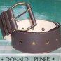 DONALD PLINER Rust Suede Metallic Leather Belt New Sz XS/S/M $165 NWT match shoe