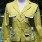 BCBG MAX AZRIA Stretch Cotton Crop Pant New 2/4/6/8 XS/S/M Yellow White $134 NWT
