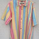 Tommy Bahama Rare Multi Color Stripe Signature Sport Casual Shirt Size XL LN EUC