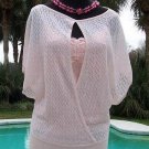 Cache Knit Peek A Boo Faux Wrap Top New Size XS/S/M/L+ Metallic Kissed $118 NWT Cache Knit Peek A Boo Faux Wrap Top New Size XS/S/M/L+ Metallic Kissed $118 NWT
