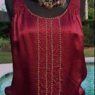 Cache Silk Lined Beads Studs Embellished Top New XS/S/M/L Banded Bottom $118 NWT Cache Silk Lined Beads Studs Embellished Top New XS/S/M/L Banded Bottom $118 NWT