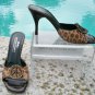 Donald Pliner Couture Sand Leopard Hair Calf Leather Slide Shoe New 7 9 $325 NIB