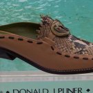 Donald Pliner Couture Camel Leather Pitone Loafer Shoe NIB Size 6 Signature $265