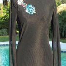 Cache Sheer Illusion Mesh Bling Embroidery Embellished Top New Size M LINED NWT Cache Sheer Illusion Mesh Bling Embroidery Embellished Top New Size M LINED NWT