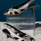 Donald Pliner Couture Metallic Leather Shoe Elegant Thong Sandal 6.5 7 $345 NIB