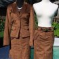 Cache Brown Thin Cord Lined Suit Jacket Top New Size 0/2/4/6/8/10/12 $178 NWT