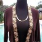 Cache Cashmere Blend Elaborate Embellished Trim + Belt Shrug Top New $128 NWT