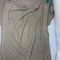 Cache Banded Bottom Top Stretch Split Sleeve Shoulder Embellished Sz L Drape Nec