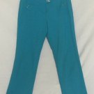 Cache Metal Buckles Self Belt Crop Capri Pant Sz 2/4/6 XS/S Stretch $88 Blue Cache Metal Buckles Self Belt Crop Capri Pant Sz 2/4/6 XS/S Stretch $88 Blue