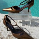 Donald Pliner Couture Antique Metalic Leather Pump Shoe New T Strap Classic $300 Donald Pliner Couture Antique Metalic Leather Pump Shoe New T Strap Classic $300