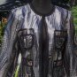 Cache Sequin Embellished Lined Top Jacket New Mesh Grosgrain Trim Sz XS/S/M $208