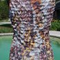 Cache Animal Print Layered Ruffle Cami Top New Size M/L New Stretch NWT