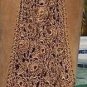 Cache Lined Camel Suede Leather Hand Crochet Insert Self-Belt Pant New $248 NWT