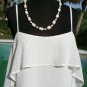 Cache Cami Top XS/S Silver Dot Metal Sequin Lined Adjustable Straps $98 New NWT
