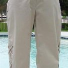 Cache Self Belt Lace Up Bottom Capri Pant New Size 0/2/4/6 XS/S Stretch $118 NWT Cache Self Belt Lace Up Bottom Capri Pant New Size 0/2/4/6 XS/S Stretch $118 NWT
