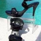 Donald Pliner Couture Antique Patent Leather Shoe New Ankle Wrap Sz 9.5 $265 NIB