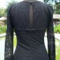 Cache Day Event Dress Stretch LBD Lined Sheer Shoulder Sleeves Key Hole $188 NWT