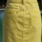 Cache Denim Metal Button Skirt New Size 0/2/4/6/8 XS/S/M Stretch Yellow $98 NWT