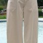 Cache Lace Up Bottom Satin Sheen Crop Pant New Size 0/2/4/6/8/10 XS/S/M $98 NWT