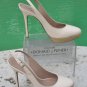Donald Pliner Couture Bone Leather Raffia Platform Shoe New Slingback $350 NIB