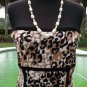 Cache Strapless Cami Tube Top New Size XS/S/M/L/XL Stretch Animal Print $88 NWT