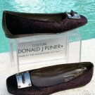 Donald Pliner Couture Vino Metallic Leather Flat Shoe 6 Antique Velvet $325 NIB