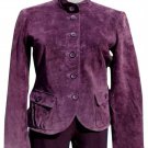 Cache Leather Suede Jacket Top New Sz 2/4/6/8/10/12 Lined Banded Collar $248 NWT
