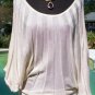 Cache Stretch Accordion Knit Design Adjust Banded Bottom Top New XS/S/M $118 NWT