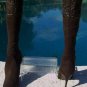 Donald Pliner Couture Stretch Suede Leather Boot Shoe New Scroll Work NIB $465