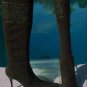Donald Pliner Couture Stretch Suede Leather Boot Shoe New Scroll Work NIB $465