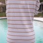 Cache Top New Sz S/M Stretch Banded Bottom Ruched Shoulder Embellished $108 NWT