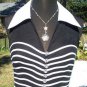 Cache Sheer Mesh OTTOMAN Event $158 Top New Size 8/10 M Black White NWT