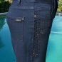 Cache Embellished Jean Pant New Denim Zipper Leg Rhinestone Stretch NWT $108
