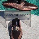 Donald Pliner Couture Ring Lizard Loafer Shoe New Suede Split Toe 5.5 $285 NIB
