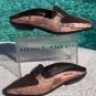 Donald Pliner Couture Ring Lizard Loafer Shoe New Suede Split Toe 5.5 $285 NIB