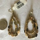 Cache Earrings Textured Gold Metal 3" Long Work Event Wedding Rhinestone $38 NWT Cache Earrings Textured Gold Metal 3" Long Work Event Wedding Rhinestone $38 NWT