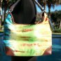 Cache Green Metallic Peek A Boo Knit Top Size S/M Banded Bottom Stretch $118 NWT