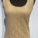 Chicos Chico's Gold Foil Lace Tank Top Shell Cami Size 0 XS/S New NWT Chicos Chico's Gold Foil Lace Tank Top Shell Cami Size 0 XS/S New NWT