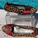 Donald Pliner Couture Gator Leather Rhineston Peace Flat Shoe Hair Calf $375 NIB