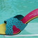 Donald Pliner Couture Nappa Leather Shoe Turquoise Criss Cross Slide $235 NIB 11 Donald Pliner Couture Nappa Leather Shoe Turquoise Criss Cross Slide $235 NIB 11