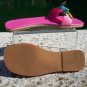 Michael Simon Shoe Slide Sandal EUC Sz 7.5 Leather With Sequin Dragon flys $150