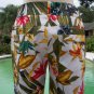 Cache Textured Crop Pant New Exotic Tropical Stretch New Size 0/2/4 XS/S $98 NWT