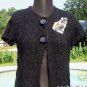 Cache Acrylic Cotton Mohair Blend Sweater Jacket Top New XS/S/M Stretch $98 NWT