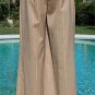 Cache Wide Leg Self Belt Beige Metallic Stripe Pant New Size 4/6/8 S/M $118 NWT