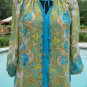 Cache Sheer Illusion Shirred Elastic Bottom Top S/M Peek A Boo Shoulder $98 NWT