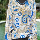 Cache Tunic Embellished Self Belt Silk Top New Size S/M Sexy Flowing $138 NWT Cache Tunic Embellished Self Belt Silk Top New Size S/M Sexy Flowing $138 NWT