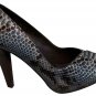 Donald Pliner Couture Python Leather Shoe Pump NIB 5.5 Peep Toe Platform $400