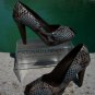 Donald Pliner Couture Python Leather Shoe Pump NIB 5.5 Peep Toe Platform $400